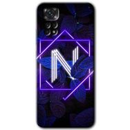 Xiaomi Redmi Note 11 5G Global Dark Neon Yaprak N Harfi Baskılı Uyumlu Silikon Kılıf