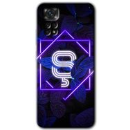 Xiaomi Redmi Note 11 5G Global Dark Neon Yaprak P Harfi Baskılı Uyumlu Silikon Kılıf