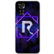 Xiaomi Redmi Note 11 5G Global Dark Neon Yaprak R Harfi Baskılı Uyumlu Silikon Kılıf
