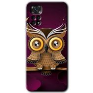 Xiaomi Redmi Note 11 5G Global Owl Bird Branch Baskılı Uyumlu Silikon Kılıf
