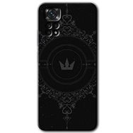 Xiaomi Redmi Note 11 5G Global Siyah Mandala 1 Baskılı Uyumlu Silikon Kılıf
