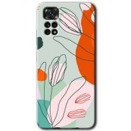 Xiaomi Redmi Note 11 5G Global Vektör Çiçekler Baskılı Uyumlu Silikon Kılıf
