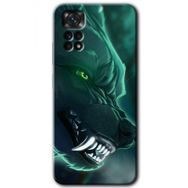 Xiaomi Redmi Note 11 Pro 5G Yeşil Kurt Baskılı Uyumlu Silikon Kılıf