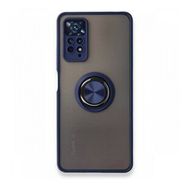 Xiaomi Redmi Note 11 Pro Montreal Yüzüklü Silikon Kapak Lacivert Kılıf