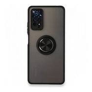 Xiaomi Redmi Note 11 Pro Montreal Yüzüklü Silikon Kapak Siyah Kılıf