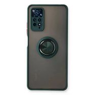 Xiaomi Redmi Note 11 Pro Montreal Yüzüklü Silikon Kapak Yeşil Kılıf