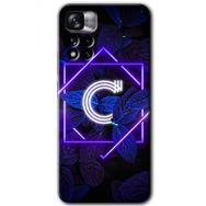 Xiaomi Redmi Note 11 Pro Plus 5G Dark Neon Yaprak Ç Harfi Baskılı Uyumlu Silikon Kılıf