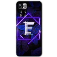 Xiaomi Redmi Note 11 Pro Plus 5G Dark Neon Yaprak E Harfi Baskılı Uyumlu Silikon Kılıf