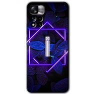 Xiaomi Redmi Note 11 Pro Plus 5G Dark Neon Yaprak İ Harfi Baskılı Uyumlu Silikon Kılıf