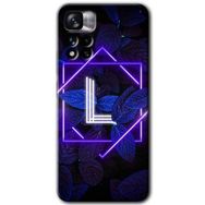 Xiaomi Redmi Note 11 Pro Plus 5G Dark Neon Yaprak L Harfi Baskılı Uyumlu Silikon Kılıf