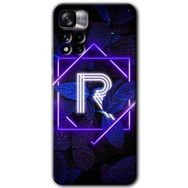 Xiaomi Redmi Note 11 Pro Plus 5G Dark Neon Yaprak R Harfi Baskılı Uyumlu Silikon Kılıf