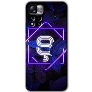 Xiaomi Redmi Note 11 Pro Plus 5G Dark Neon Yaprak S Harfi Baskılı Uyumlu Silikon Kılıf