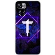 Xiaomi Redmi Note 11 Pro Plus 5G Dark Neon Yaprak T Harfi Baskılı Uyumlu Silikon Kılıf