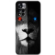 Xiaomi Redmi Note 11 Pro Plus 5G Fire and Ice Lion Baskılı Uyumlu Silikon Kılıf