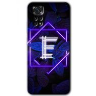 Xiaomi Redmi Note 11S 5G Global Dark Neon Yaprak E Harfi Baskılı Uyumlu Silikon Kılıf