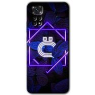 Xiaomi Redmi Note 11S 5G Global Dark Neon Yaprak O Harfi Baskılı Uyumlu Silikon Kılıf