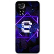 Xiaomi Redmi Note 11S 5G Global Dark Neon Yaprak S Harfi Baskılı Uyumlu Silikon Kılıf