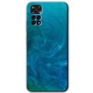 Xiaomi Redmi Note 11S 5G Global Mavi Aura Baskılı Uyumlu Silikon Kılıf