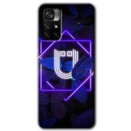 Xiaomi Redmi Note 11T Dark Neon Yaprak Ü Harfi Baskılı Uyumlu Silikon Kılıf