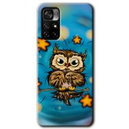 Xiaomi Redmi Note 11T Owl Bird Stars Baskılı Uyumlu Silikon Kılıf