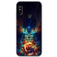 Xiaomi Redmi Note 6 Pro Ballı Baykuş Baskılı Uyumlu Silikon Kılıf