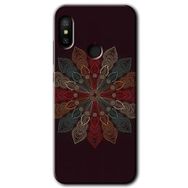 Xiaomi Redmi Note 6 Pro Mandala Flower Wal Baskılı Uyumlu Silikon Kılıf