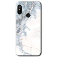 Xiaomi Redmi Note 6 Pro White Marble Baskılı Uyumlu Silikon Kılıf