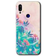 Xiaomi Redmi Note 7 Çizim Yapraklar Baskılı Uyumlu Silikon Kılıf