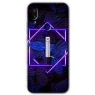 Xiaomi Redmi Note 7 Dark Neon Yaprak I Harfi Baskılı Uyumlu Silikon Kılıf