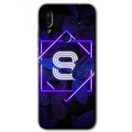 Xiaomi Redmi Note 7 Dark Neon Yaprak S Harfi Baskılı Uyumlu Silikon Kılıf
