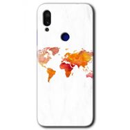 Xiaomi Redmi Note 7 Dünya Haritası Baskılı Uyumlu Silikon Kılıf