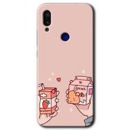 Xiaomi Redmi Note 7 Meyveli Süt Baskılı Uyumlu Silikon Kılıf
