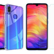 Xiaomi Redmi Note 7 Zore Fantastik Cam Ekran Koruyucu + Uyumlu Silikon Kılıf