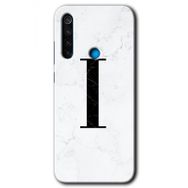 Xiaomi Redmi Note 8 Beyaz Mermer Desenli J Harfi Baskılı Uyumlu Silikon Kılıf