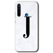 Xiaomi Redmi Note 8 Beyaz Mermer Desenli K Harfi Baskılı Uyumlu Silikon Kılıf