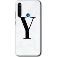Xiaomi Redmi Note 8 Beyaz Mermer Desenli Z Harfi Baskılı Uyumlu Silikon Kılıf