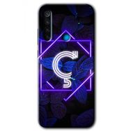 Xiaomi Redmi Note 8 Dark Neon Yaprak D Harfi Baskılı Uyumlu Silikon Kılıf