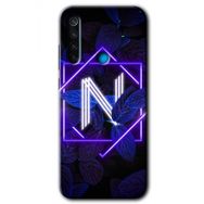 Xiaomi Redmi Note 8 Dark Neon Yaprak O Harfi Baskılı Uyumlu Silikon Kılıf
