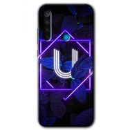 Xiaomi Redmi Note 8 Dark Neon Yaprak Ü Harfi Baskılı Uyumlu Silikon Kılıf