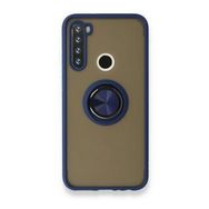 Xiaomi Redmi Note 8 Montreal Yüzüklü Silikon Kapak Lacivert Kılıf