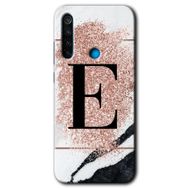 Xiaomi Redmi Note 8 Pembe Mermer Desenli F Harfi Baskılı Uyumlu Silikon Kılıf