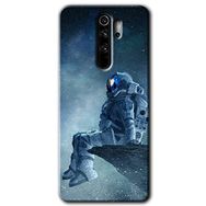 Xiaomi Redmi Note 8 Pro Astronot Yalnızlığı Baskılı Uyumlu Silikon Kılıf