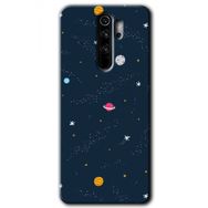 Xiaomi Redmi Note 8 Pro Çizim Gezegen Baskılı Uyumlu Silikon Kılıf