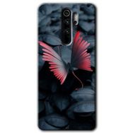 Xiaomi Redmi Note 8 Pro Dark Butterfly Baskılı Uyumlu Silikon Kılıf