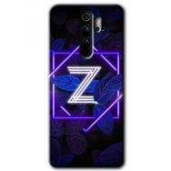 Xiaomi Redmi Note 8 Pro Dark Neon Yaprak Z Harfi Baskılı Uyumlu Silikon Kılıf