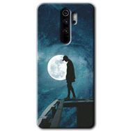 Xiaomi Redmi Note 8 Pro Dolunay Yalnızlık Baskılı Uyumlu Silikon Kılıf