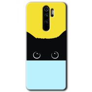 Xiaomi Redmi Note 8 Pro Kara Kedi Baskılı Uyumlu Silikon Kılıf