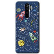 Xiaomi Redmi Note 8 Pro Kedi Galaksi Baskılı Uyumlu Silikon Kılıf