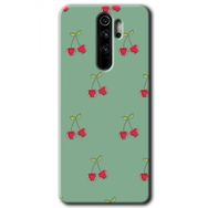 Xiaomi Redmi Note 8 Pro Kiraz Berry Baskılı Uyumlu Silikon Kılıf