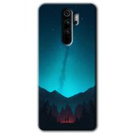 Xiaomi Redmi Note 8 Pro Night Fores Mount Baskılı Uyumlu Silikon Kılıf